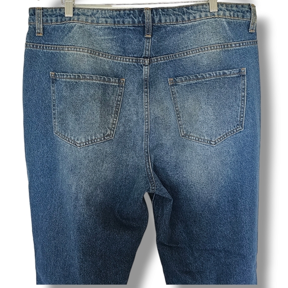 Fashion Nova Destroyed Skinny Jeans Size 14 Medium Wash Structured Cotton - Picture 7 of 9